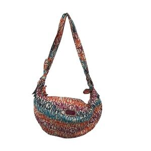 Marc By Marc Jacobs Gobs Multicolor Logo Hobo Bag Nylon